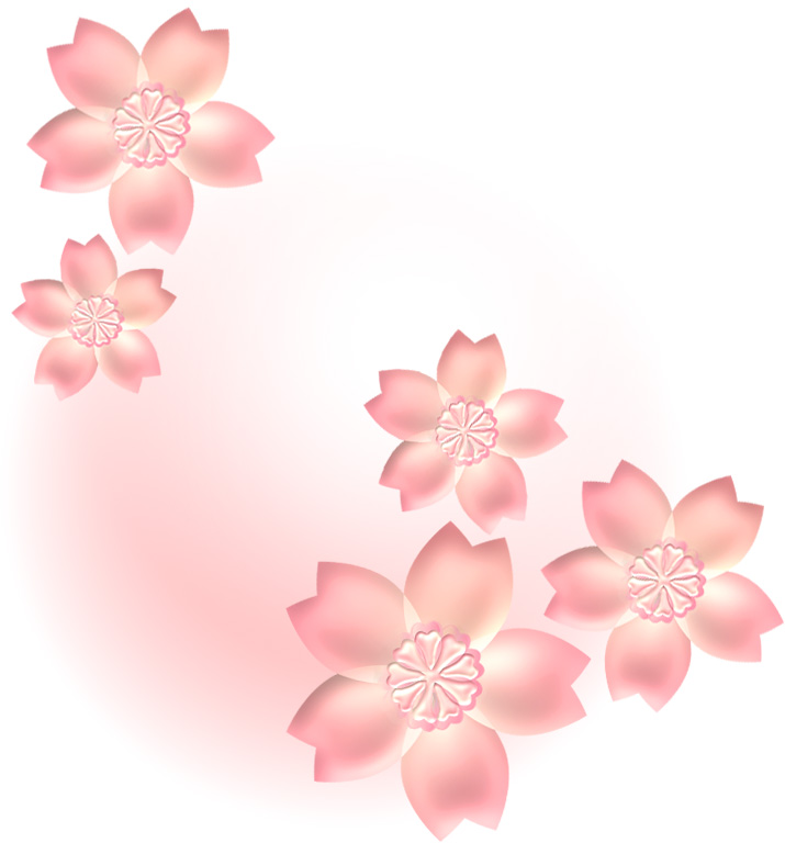 桜の花イラスト・ピンクの霞背景