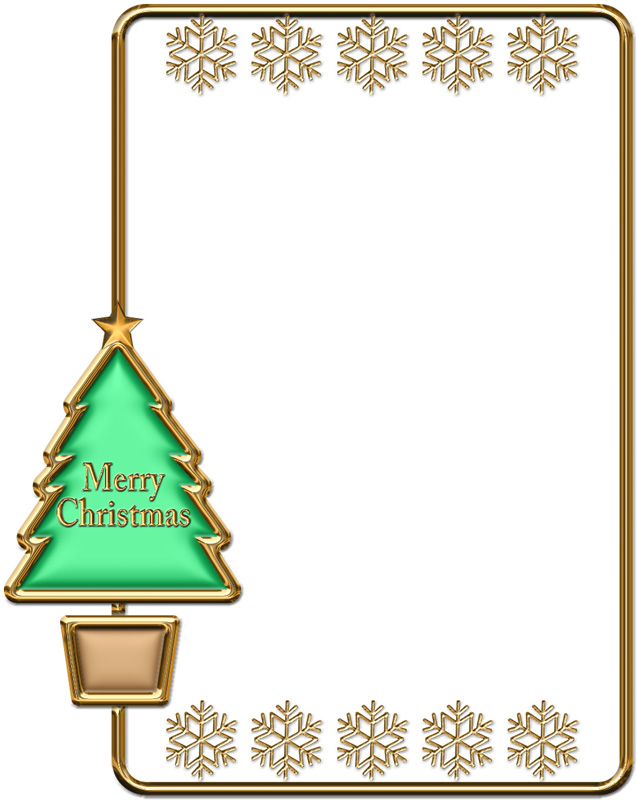 クリスマスツリーの枠イラスト