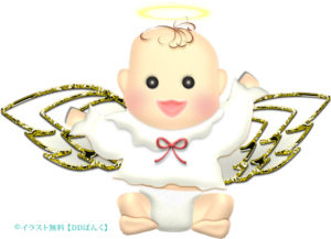 天使スタイルの赤ちゃんのイラスト