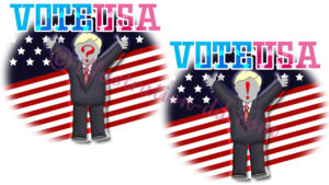 VOTE USA[?]or[!]:Free illustration