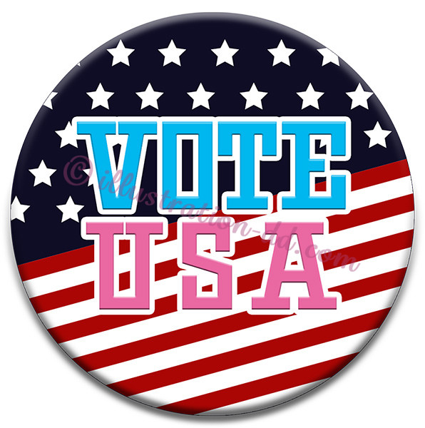 [VOTE USA]badge:Free illustration