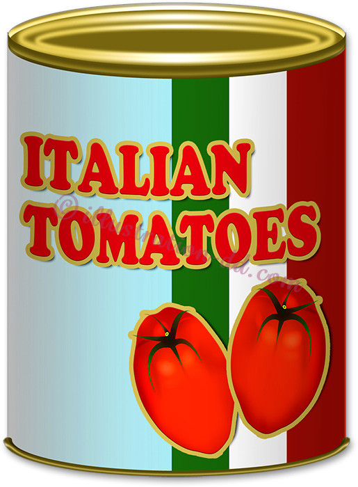 トマト缶のイラスト