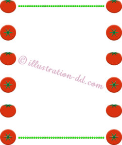 ポップなトマトの飾り枠