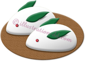 雪うさぎのイラスト