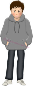 男の子２全身のイラスト