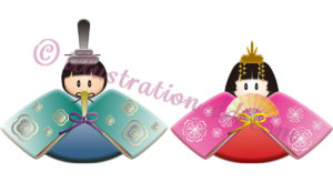 かわいいお内裏様とお雛様