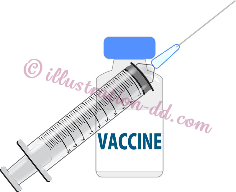 ワクチンと注射器のアイコン