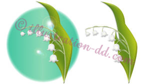 鈴蘭（スズラン）の花のイラスト