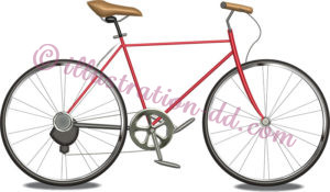 自転車（クロスバイク）のイラスト